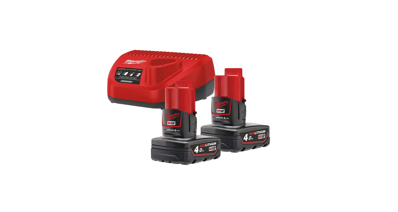 MILWAUKEE Energy Kit M12™ 2 x 4.0 Ah (12V) (4933459211)