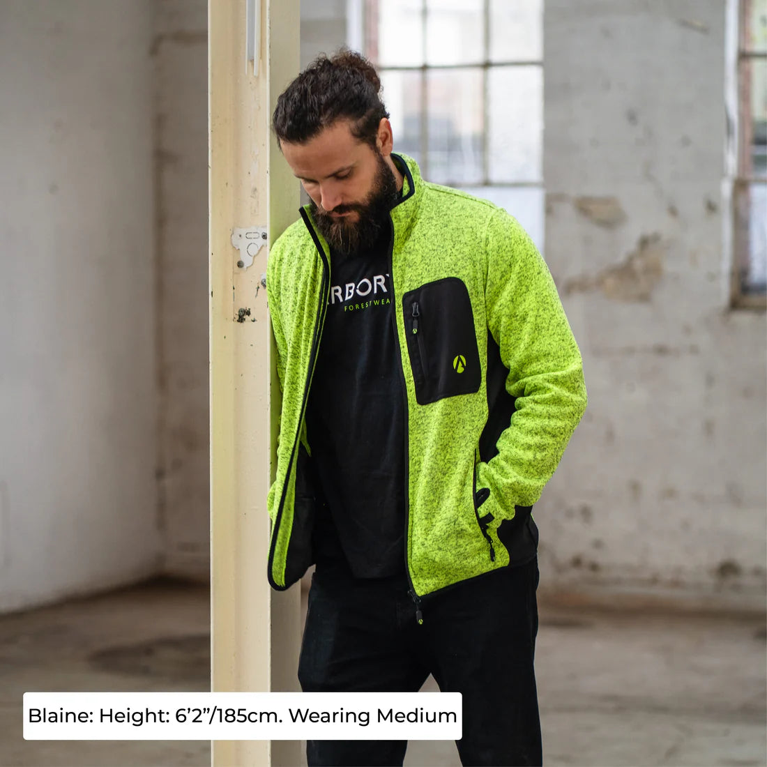 ARBORTEC Kudu Plus Melange Zip Sweater (Yellow)