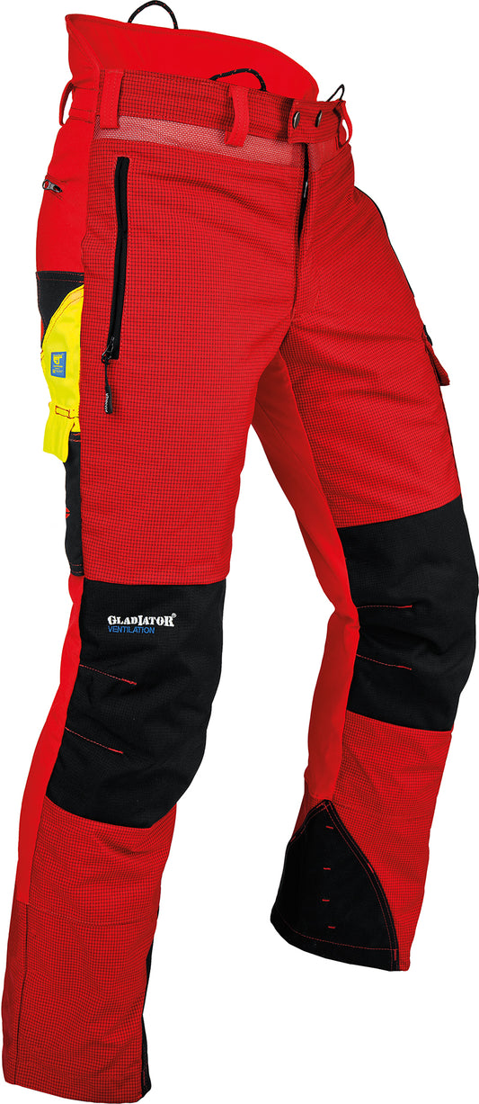 PANTALONI ANTITAGLIO PFANNER GLADIATOR VENTILATION CL.1 (20m/s) - Rosso